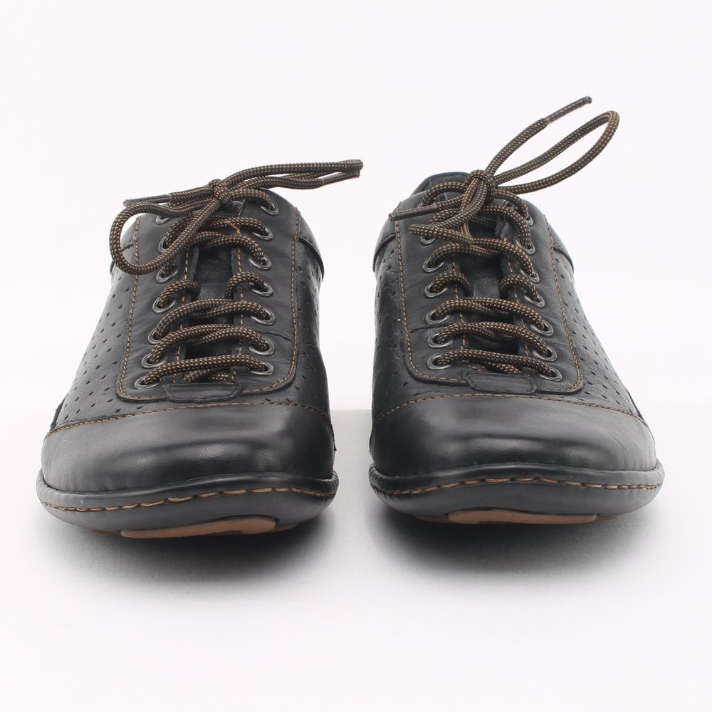 Born Black Perforated Leather Lace-Up Casual Oxford Sneakers Women's 6 NWT - Picture 5 of 15